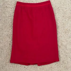 Red Mid Length Skirt
